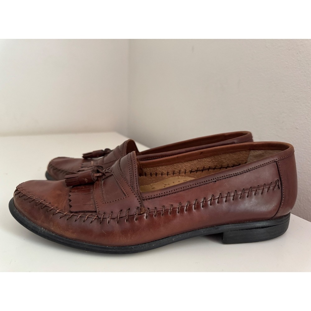 Giorgio Brutini Le Glove Brown Leather Tassel Kiltie Loafers Mens 10 D 322308